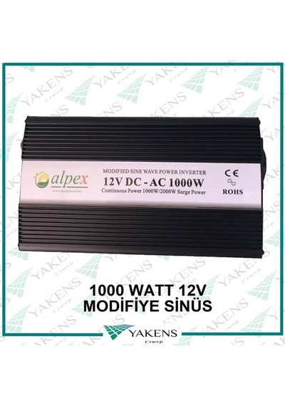1000 Watt 12 Volt Modifiye Sinüs İnverter Alpex