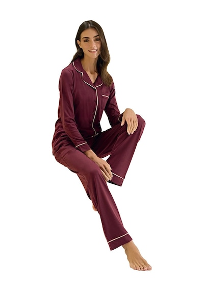 Over Sleep By Poleren Over Sleep 3304 Kadın Uzun Kol Modal Önden Düğmeli Pijama Takım M-l-xl-xxl Bordo Over Sleep By Poleren Over Sleep 3304 Kadın Uzun Kol Modal Önden Düğmeli Pijama Takım M-l-xl-xxl Bordo