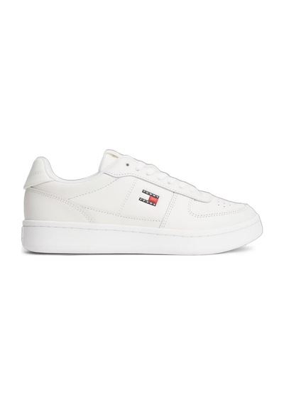 Tommy Hilfiger Kadın Marka Logolu Günlük Kullanıma Uygun Ekru Sneaker En0en03131 Ybl