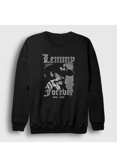 Presmono Unisex Forever Motörhead Lemmy Kilmister Sweatshirt Siyah