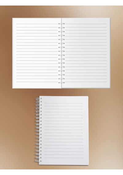 Nergis Desenli Çizgili Defter 60 Yaprak-120 Sayfa Tel Spiralli Sketchbook Çok Renkli