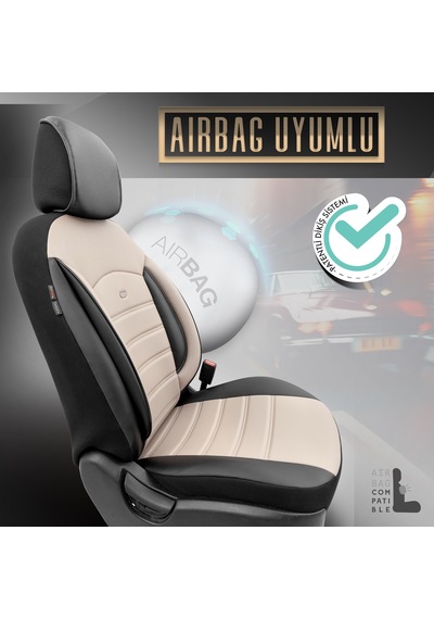 Inspire Design Premium Deri Ekstra Destekli Universal Oto Koltuk Kılıfı Tam Set