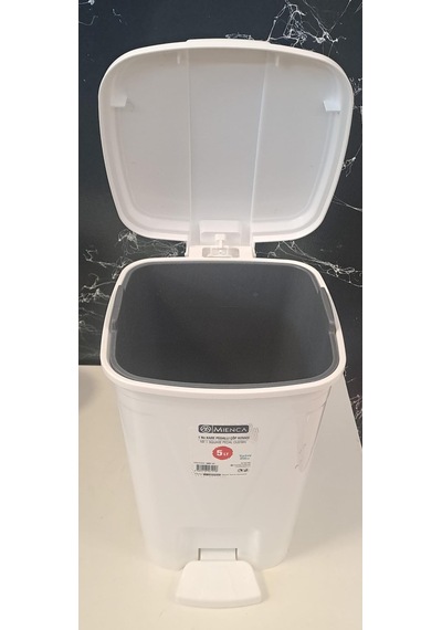 Merdem Pedallı Çöp Kovası Kare 1 No 5 Lt Beyaz Mrd-121 Diğer