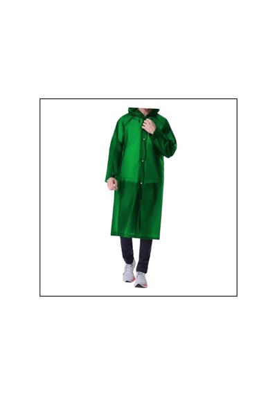 Uyguna-yakala 11011 Savage Pvc Yeşil Cep Yağmurluk-agm.009 Yeşil