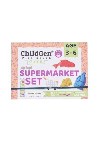 Childgen Oyun Hamurları Sahneli Süpermarket Seti - 3 Adet Tarı