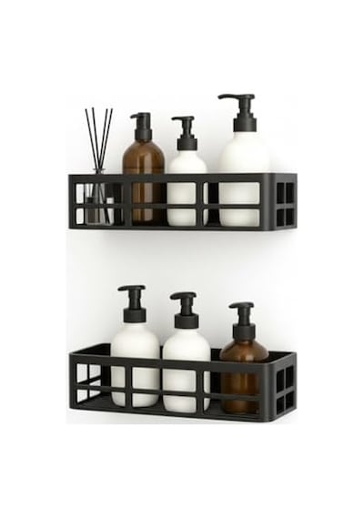 2 Adet Yapışkanlı Banyo Organizer Duş Rafı Delmeden Montaj, Su Geçirmez Banyo Ve Mutfak Duvar Organizeri,suya Diğer