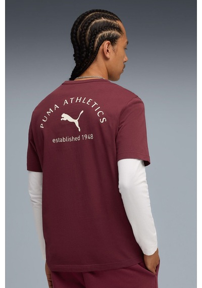 Puma Class Graphic Tee Bordo Erkek Kısa Kol T-shirt 000000000102266092 Bordo