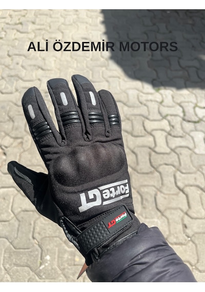 Forte Gt 07 Softshell Korumalı Eldiven 4 Mevsimlik Ce En13594 Sertifikalı Siyah