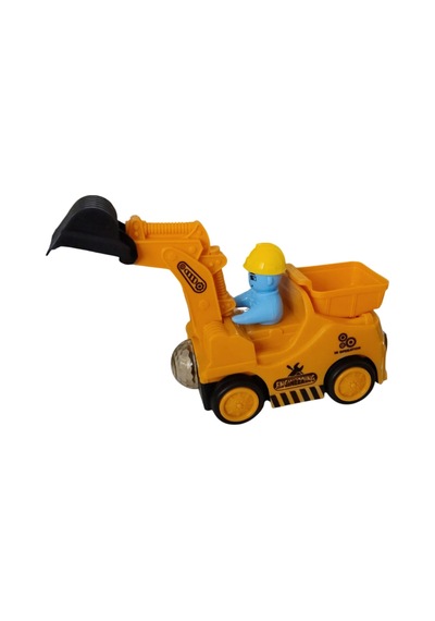 İş Makinesi Dönen Işıklı Ve Sesli Kepçe Kamyon Ürün Boyutu 13 Cm Diğer
