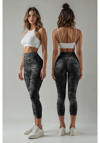 Jolt Sport Kadın Yüksek Bel Desenli Uzun Spor Taytı Model No : 076 - Jolt0087 Çok Renkli