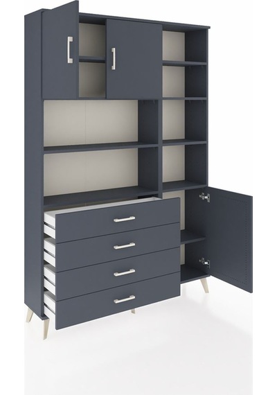 Arges Dolap 9 Raflı 4 Çekmeceli 3 Kapaklı 132x30x195 Antrasit-antrasit/antrasit Antrasıt/antrasıt Arges Dolap 9 Raflı 4 Çekmeceli 3 Kapaklı 132x30x195 Antrasit-antrasit/antrasit Antrasıt/antrasıt