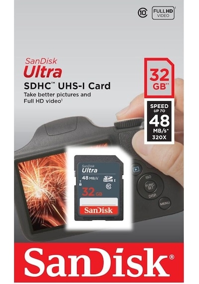 Sandisk Ultra SDSDUNB-032G-GN3IN 32 GB SDHC Class 10 UHS-I Hafıza Kartı