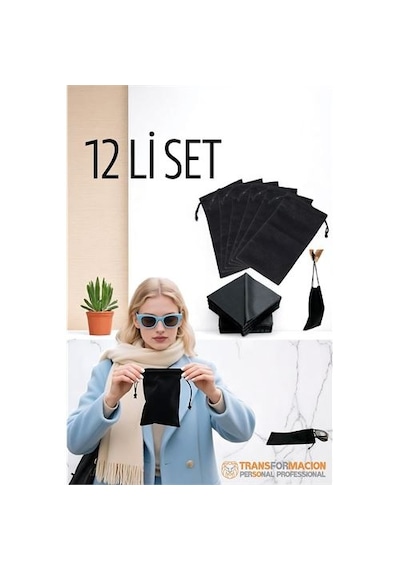 Zenvac Kumaş Gözlük Kılıfı 6+6 Kılıf+bezli Set Zenvac29