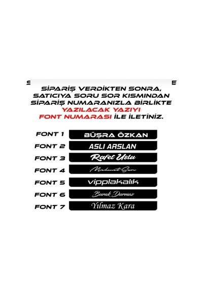 Pleksi Markalama Araç Plakalığı 2 Adet