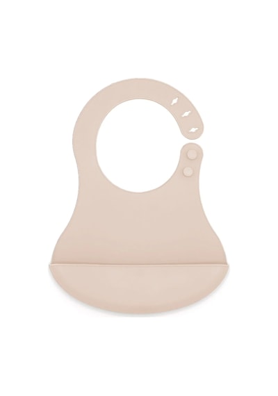 Babyjem Mini Silikon Mama Önlüğü Ekru