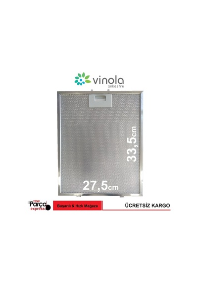 Vinola Davlumbaz Filtresi Aspiratör Metal Tel Filtre 275X335 - 444118596