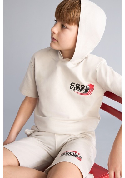 Defacto Sweatshirt Kumaşı 2li Takım Erkek Çocuk H0327a826smgr503 Gri-gr503
