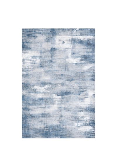 Kartela Halı Vintage Halı Kaymaz Taban Makinede Yıkanabilir Halı Mavi - 200 X 300 Cm