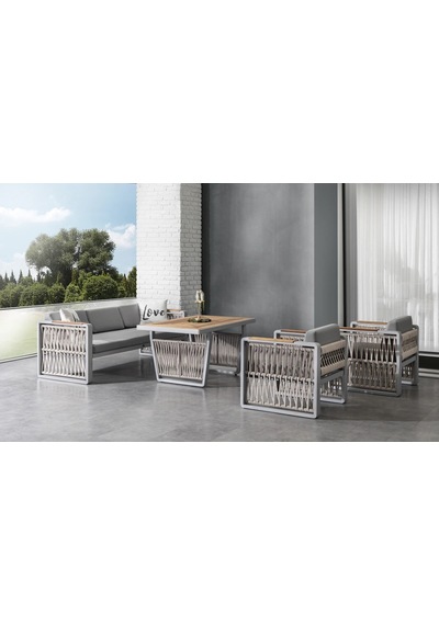 Argos Bahçe Balkon Oturma Grubu Gri