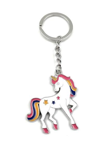 Tek Boynuzlu At Muhteşem Anahtarlık Metal Unicorn Anahtarlık Şirin
