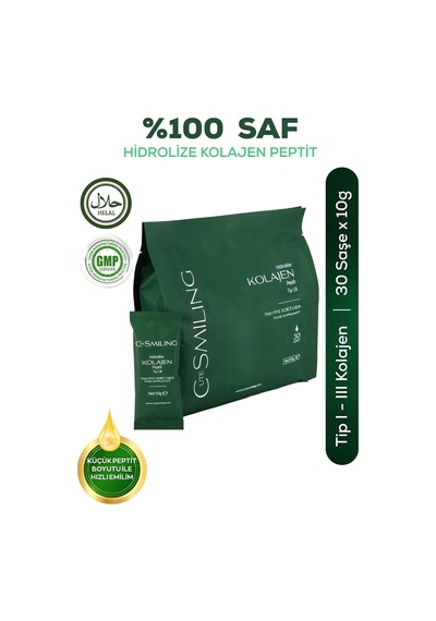 Hidrolize Kolajen Peptit 10gr X 30 Adet Tip I & Tip Iıı Aromasız Tek Kullanımlık Saşe