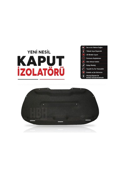 Peugeot 301 Kaput Altı İzolatörü 2017 Sonrası + Klips Takımı