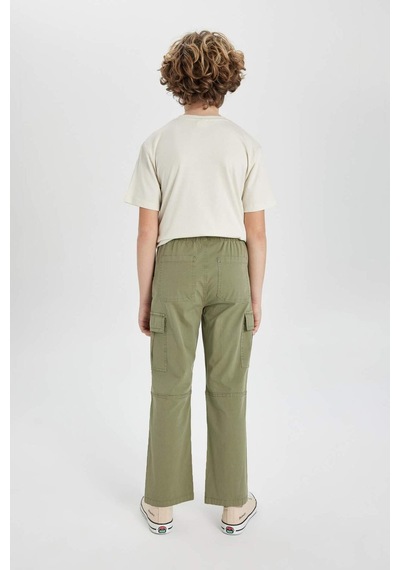 DeFacto Erkek Çocuk Kargo Cepli Düz Paça Gabardin Pantolon B5924A824SPKH373