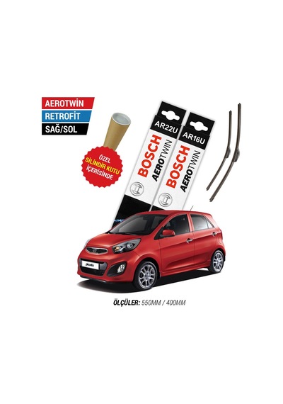 Bosch Aerotwin Kia Picanto Silecek Takımı (2011-2016)