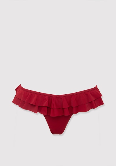 Mavi - Fırfırlı Kırmızı Bikini Altı 1914055-70456