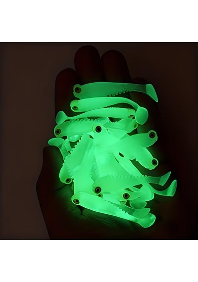 Valkyrie 20 Adet Fosforlu Silikon Balık Yemi 5cm Gece Parlayan Glow Yapay Yem Soft Lure
