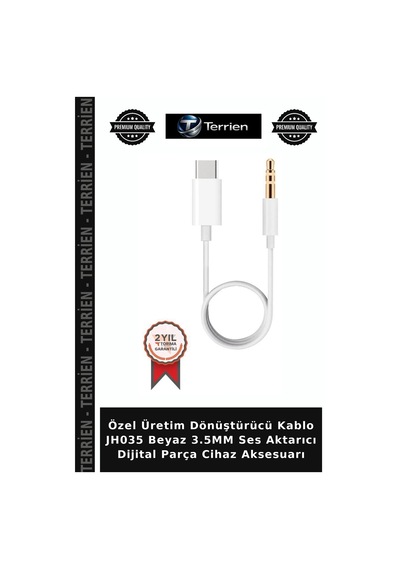 Özel Üretim Dönüştürücü Kablo Jh035 Beyaz 3.5mm Ses Aktarıcı Dijital Parça Cihaz Aksesuarı