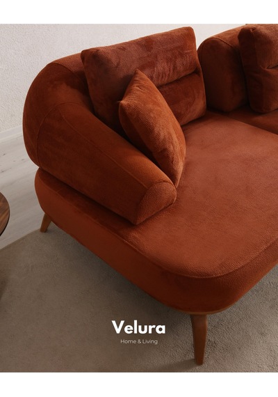 Vino Sırt Mekanizmalı 3 Adet Üçlü Kanepe & 3'lü Koltuk 3+3+3 - Bordo Bordo