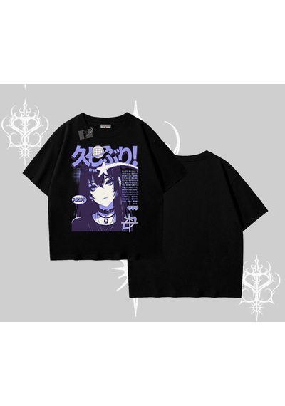 Startmore Startmore Oversize Tshirt Neo Tokyo Girl Y2k Street Anime Aesthetic Siyah