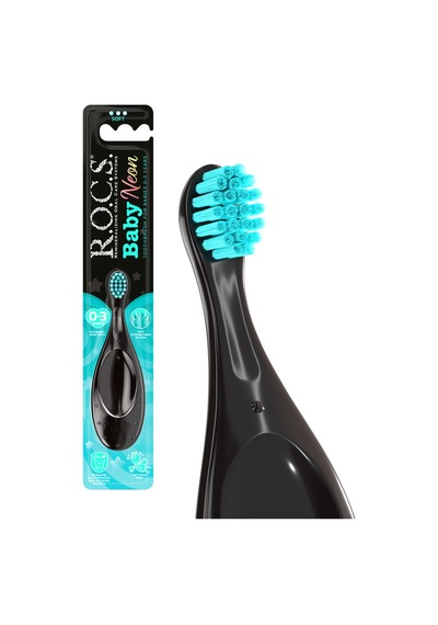 R.o.c.s. Baby Neon 0-3 Yaş Için Ekstra Yumuşak Diş Fırçası - Turkuaz