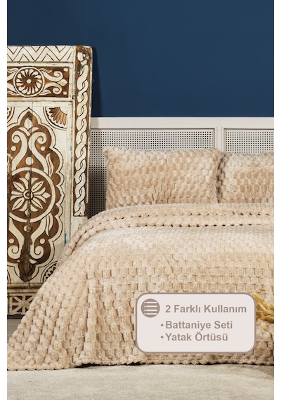 Elart Polen Battaniye Seti Tek Kişilik Wellsoft 2 Parça 180x240 Cm Cappuccino Cappuccino