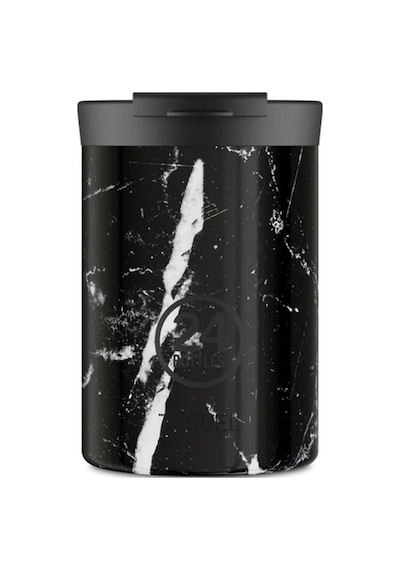 Travel Tumbler Black Marble Paslanmaz Çelik Termos Bardak 350 Ml Siyah