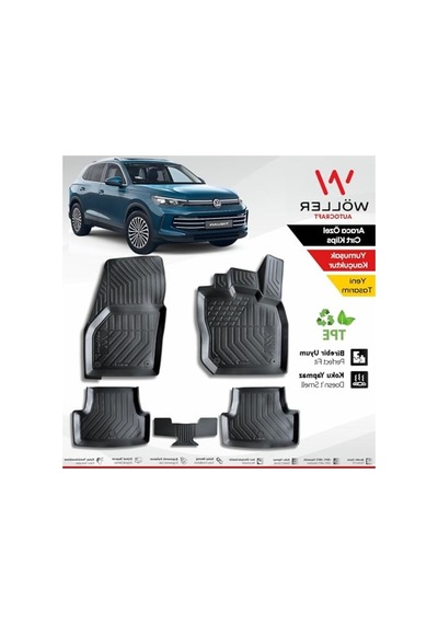 2024-2026 Volkswagen Tiguan Uyumlu 3d Havuzlu Paspas Açık Bej
