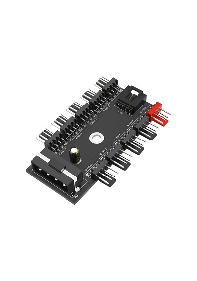 10 Port Fan Çoğaltıcı Hub Kartı Ide Güç Giriş Soketi 12v 3 4 Pin