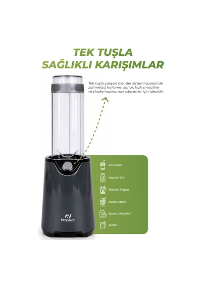 Pirantech YH-1200 600 W Güçlü & Taşınabilir Kişisel Blender
