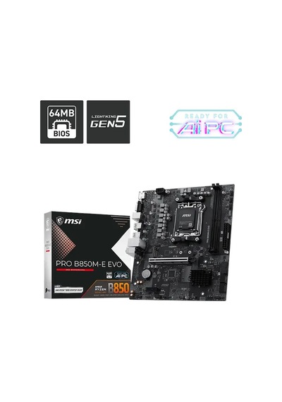 Msı Pro B850m-e Evo Am5 Ryzen D5 Hdmı