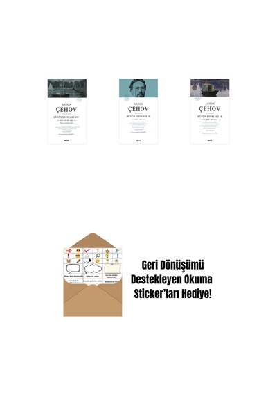 Anton Çehov Bütün Eserleri 14 + Anton Çehov Bütün Eserleri 9 Ciltli + Anton Çehov Bütün Eserleri 9 + Okuma Sticker'ları