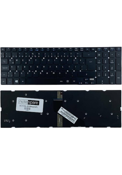 Acer İle Uyumlu Aspire V17 Nitro Vn7-791g-57bp, Vn7-791g-57dz Notebook Işıklı Klavye Siyah Tr