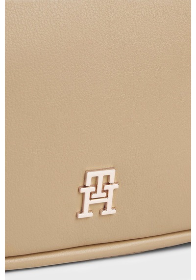 Tommy Hilfiger Logolu Çıkarılabilir Askılı Çanta Kadın Çanta Aw0aw18741 Rbl Koyu Bej