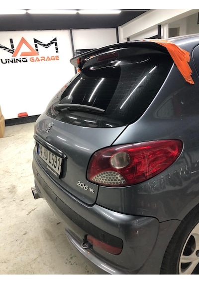 Peugeot 206 Spoyler Spoiler Parlak Siyah Boyalı