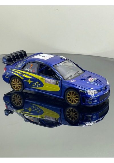 1.36 Ölçek Subaru Yarış Arabası Metal 12 Cm Model Oyuncak Araba
