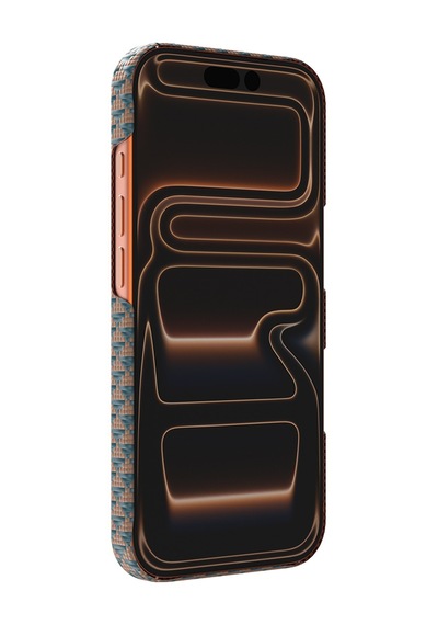 Apple Uyumlu iPhone 17 Pro Max  Kılıf M-safe Şarj Özellikli Raptic Aramid Skin Origin Seri Kapak Gold-mavi Mavi - Gold
