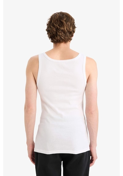Defacto Slim Fit Dar Kesim Ribana 2li Atlet Y9056az26spwt34 Beyaz-wt34