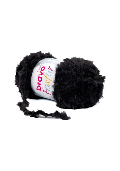 Bravo Foxfur Renk:39 Siyah Lot:002 100 Gram Peluş İp
