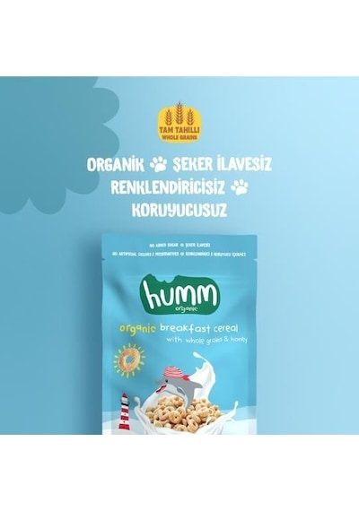 Humm Organik Tam Tahıllı Ve Ballı Kahvaltılık Gevrek 80 Gr