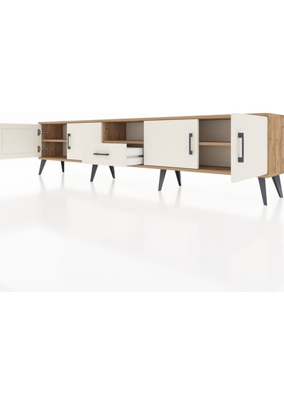 Arges Tv Ünitesi 3 Raflı Tek Çekmeceli 4 Kapaklı 220x30x51 Çam-aytaşı Aytası/aytası - Atlas Çam Arges Tv Ünitesi 3 Raflı Tek Çekmeceli 4 Kapaklı 220x30x51 Çam-aytaşı Aytası/aytası - Atlas Çam